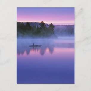 Cartão Postal Canadá, Ontário, Parque Algonguin, Canoísta em