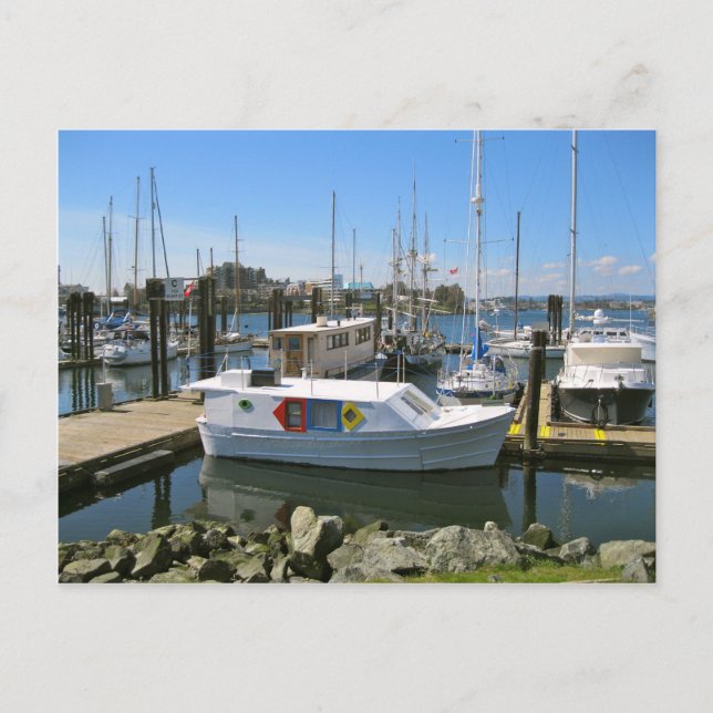 Cartão Postal CANADÁ, porto interno, Victoria, BC (Frente)