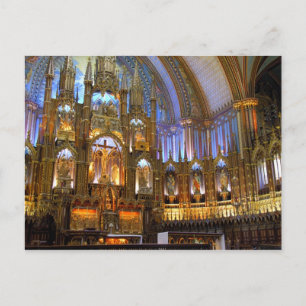 Cartão Postal Canadá, Quebec, Montreal. Interior de Notre