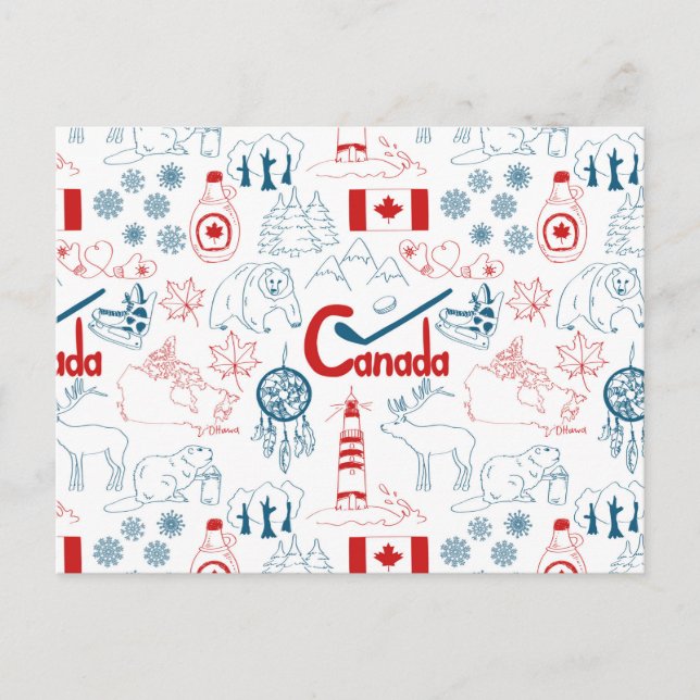 Cartão Postal Canadá | Símbolos Padrão (Frente)