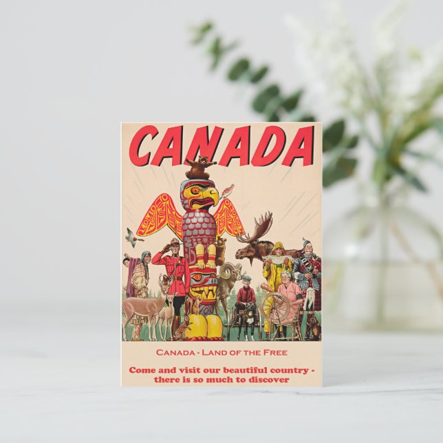 Cartão Postal Canadá - Terra dos Libertados (Em pé/Frente)