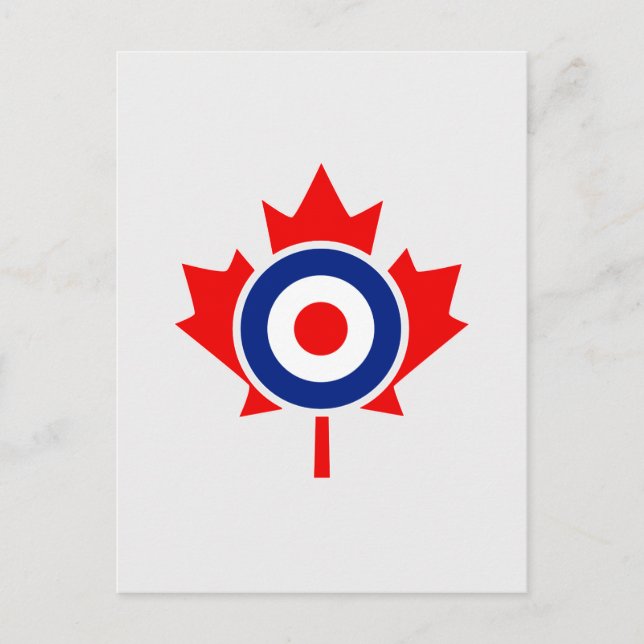 Cartão Postal Canadiano Maple Leaf Roundel Mod CANADA (Frente)