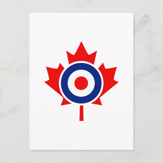Cartão Postal Canadiano Maple Leaf Roundel Mod CANADA (Frente)