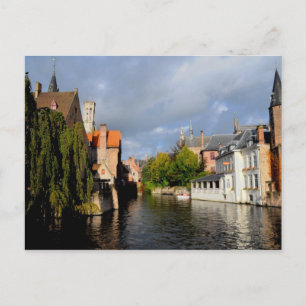 Cartão Postal Canais de Bruges