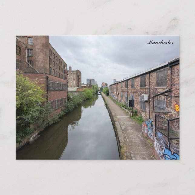 Cartão Postal Canais de Manchester (Frente)