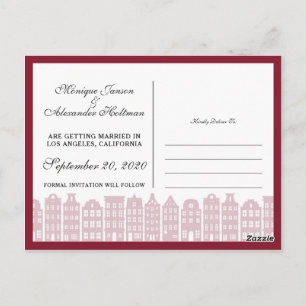 Cartão Postal Canal De Amsterdã Casas Neerlandesas Salvem A Dat