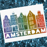 Cartão Postal Canal de Amsterdam Holland Casas Viagem Coloridas<br><div class="desc">Envie uma mensagem com este doce e mesquinho cartão postal de texto padrão do Amsterdam.Você pode personalizá-lo e alterar ou adicionar texto também. Adicione seu próprio texto no verso. Procure em meu compro muito mais cores e padrões! E mais itens que combinam também como bolsas, adesivos, ímãs, chapéus e camisetas....</div>