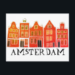 Cartão Postal Canal de Amsterdam Holland Casas Viagem Europa<br><div class="desc">Envie uma mensagem com este doce e mesquinho cartão postal de texto padrão do Amsterdam.Você pode personalizá-lo e alterar ou adicionar texto também. Adicione seu próprio texto no verso. Procure em meu compro muito mais cores e padrões! E mais itens que combinam também como bolsas, adesivos, ímãs, chapéus e camisetas....</div>