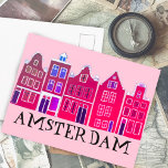 Cartão Postal Canal de Amsterdam Holland Casas Viagem Europa<br><div class="desc">Envie uma mensagem com este doce e mesquinho cartão postal de texto padrão do Amsterdam.Você pode personalizá-lo e alterar ou adicionar texto também. Adicione seu próprio texto no verso. Procure em meu compro muito mais cores e padrões! E mais itens que combinam também como bolsas, adesivos, ímãs, chapéus e camisetas....</div>