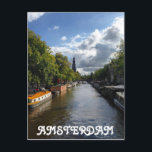 Cartão Postal Canal de Primavera de Amsterdã Prinsengracht<br><div class="desc">Olá! Espero que goste desta foto que tirei! Sinta-se livre para adicionar seu próprio texto e verifique minhas compras para mais!</div>