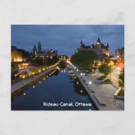 Cartão Postal Canal de Rideau e movimentação de Sussex na noite