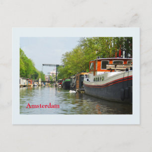 Cartão Postal Canal em Amsterdã