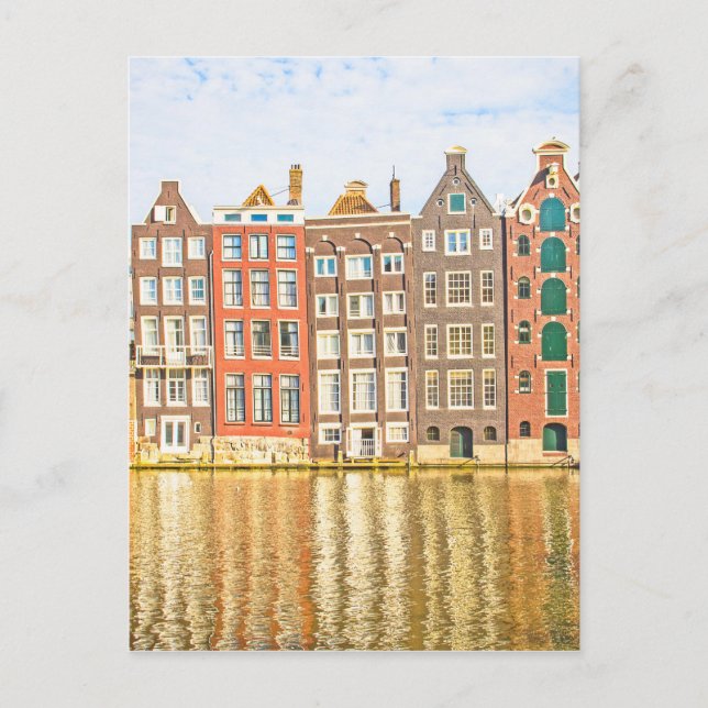 Cartão Postal Canal em Amsterdã (Frente)