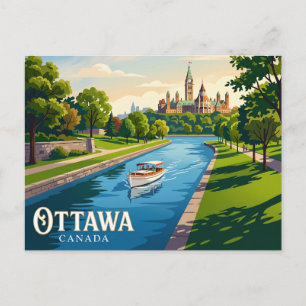Cartão Postal Canal Rideau Canadá