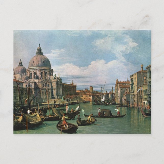 Cartão Postal Canaletto, Grande Canal (1730) (Frente)