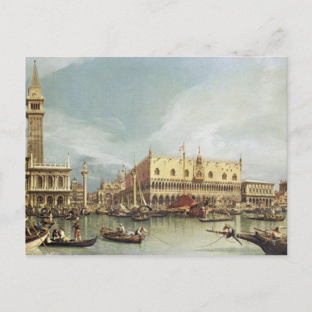 Cartão Postal Canaletto - O Molo, Veneza (Frente)
