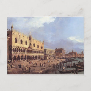 Cartão Postal Canaletto - Riva degli Schiavoni: Olhando para Les