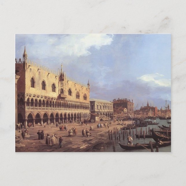 Cartão Postal Canaletto - Riva degli Schiavoni: Olhando para Les (Frente)