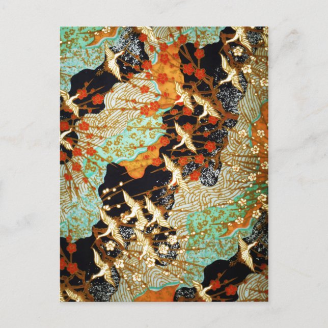 CARTÃO POSTAL CANAS DE VOO COM FLORES DE PRIMAVERA (Frente)