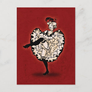 Cartão Postal Cancan Dancer