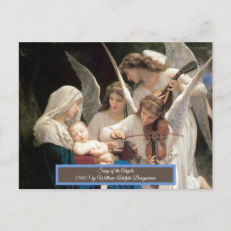 Cartão Postal Canção de Angels Bouguereau