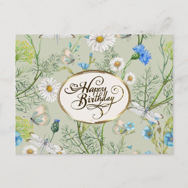 Cartão Postal Canção de Aniversário de Salomão 2:1 Versículo da  (Frente)