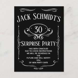 Cartão Postal Cancelamento de Grupo de Etiquetas de Uísque