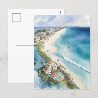 Cartão Postal Cancelar arte de aquarela