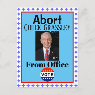Cartão Postal Cancelar Cartão-postal do Chuck Grassley