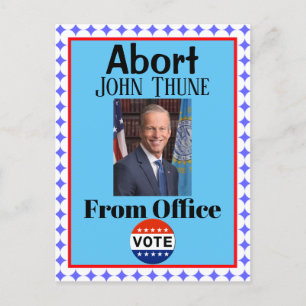 Cartão Postal Cancelar Cartão-postal John Thune