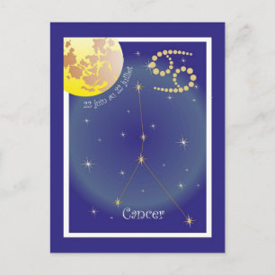 Cartão Postal Cancer 22 juin au 22 juillet Postkarte
