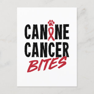 Cartão Postal Cancer Canino Morde Carcinoma Cão Sensibilização