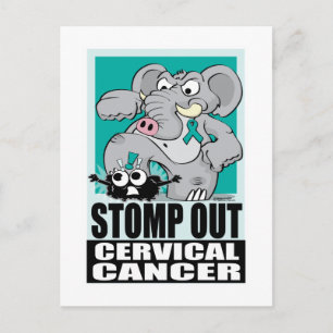 Cartão Postal Cancer Cervical Stomp Out
