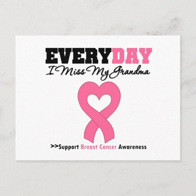 Cartão Postal Cancer De Mama Todos Os Dias Sinto Falta Da Minha  (Frente)