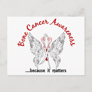 Cartão Postal Cancer Óssea Grunge Tattoo Butterfly 6.1