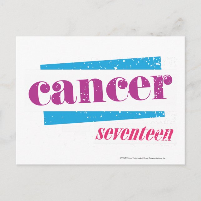 Cartão Postal Cancer Roxo (Frente)