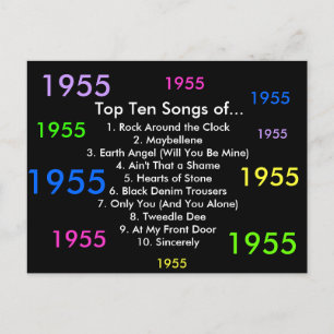 Cartão Postal Canções De 1955