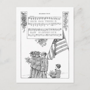 Cartão Postal Canções e Soldados do Dia Memorial