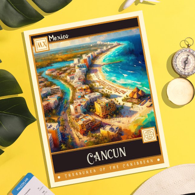 Cartão Postal Cancun, México | Pintura Retroativa (Criador carregado)