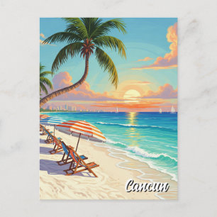 Cartão Postal Cancun Mexico Viagem Beach