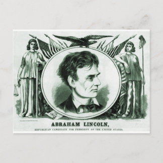Cartão Postal Candidato à Presidência de Abraham Lincoln