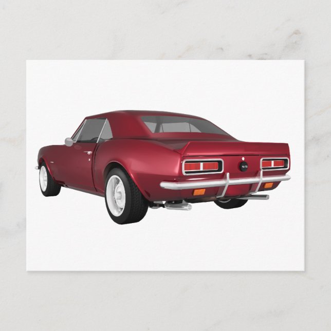 Cartão Postal Candy Apple Camaro SS: Modelo 3D: (Frente)