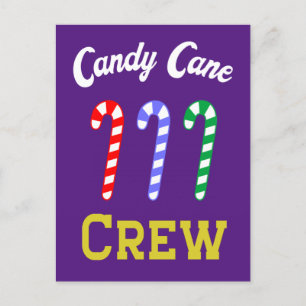 Cartão Postal Candy Cane Crew