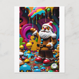 Cartão Postal Candy Claus de Santa-Land