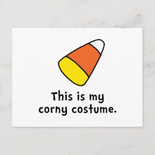 Cartão Postal Candy Corn Corny Costume