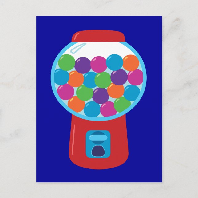 Cartão Postal Candy Gumball Machine (Frente)