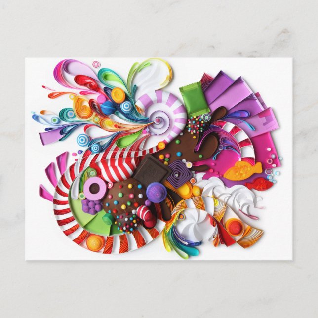 Cartão Postal CandyCrush - cartão-postal inspirado (Frente)