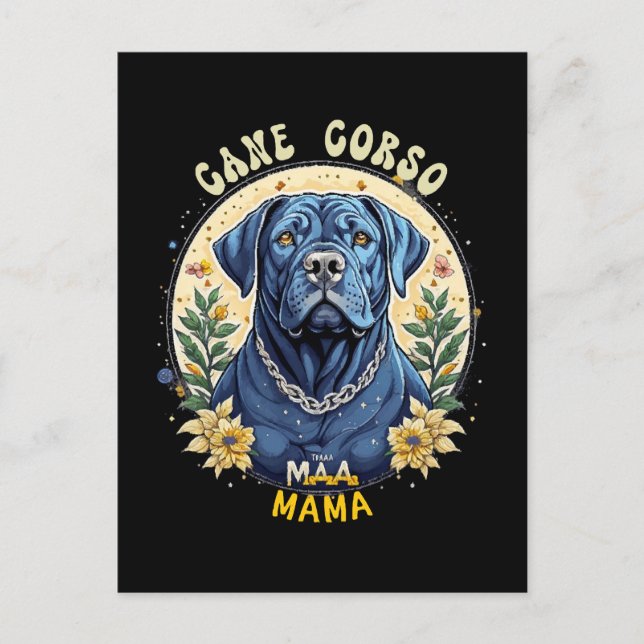 Cartão Postal Cane Corso Mama (Frente)
