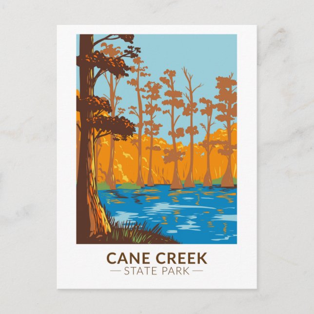 Cartão Postal Cane Creek State Park Arkansas Vintage (Frente)