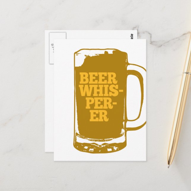 Cartão Postal Caneca Beer Whisperer Vertical (Frente/Verso In Situ)